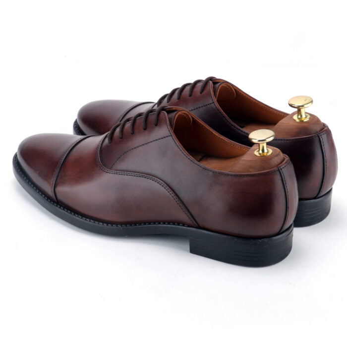 formal brown derby shoes for men