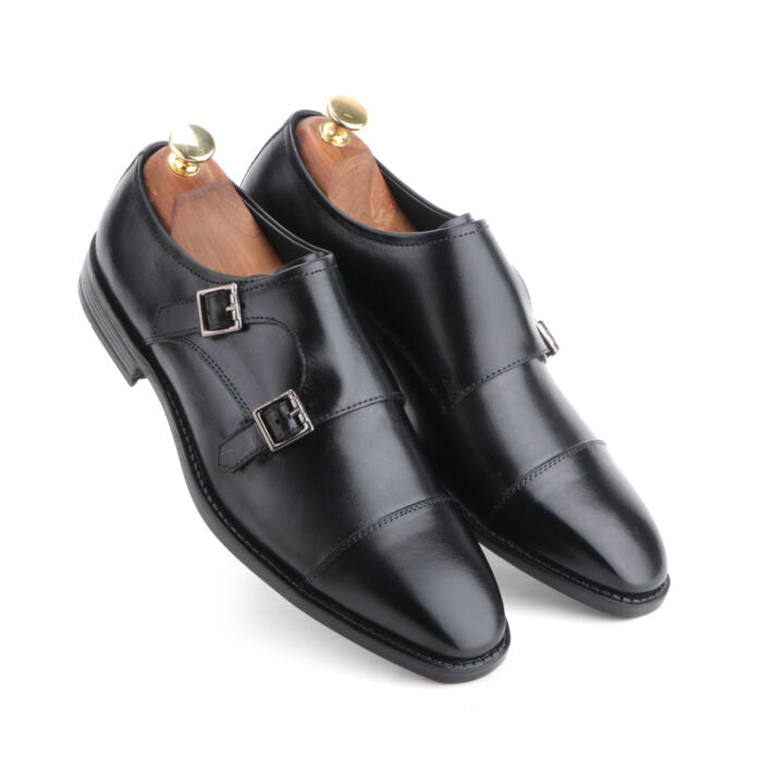 Buy Black Monk Strap Shoes Online in India