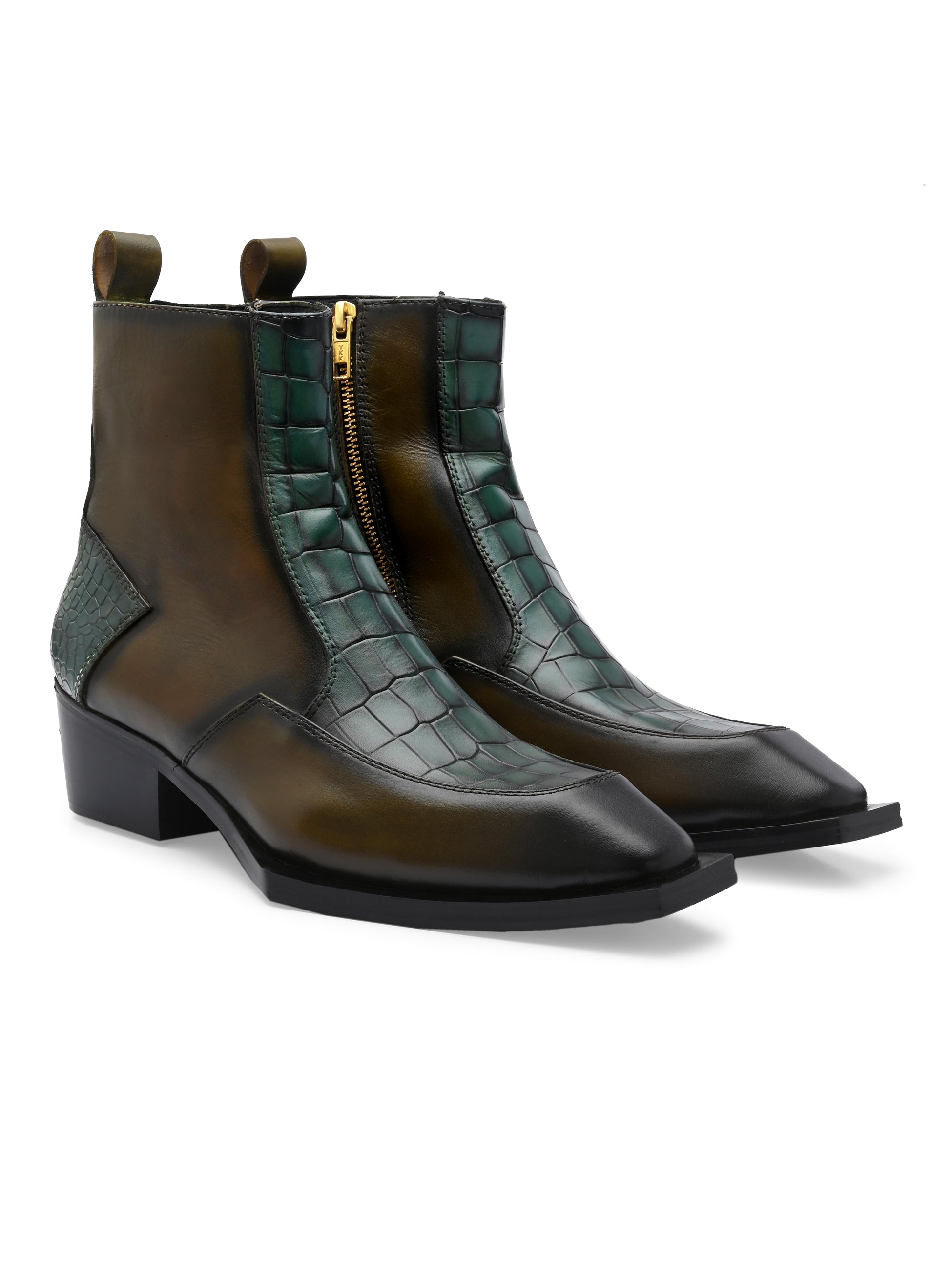 Skrob The Olive Croco Boot