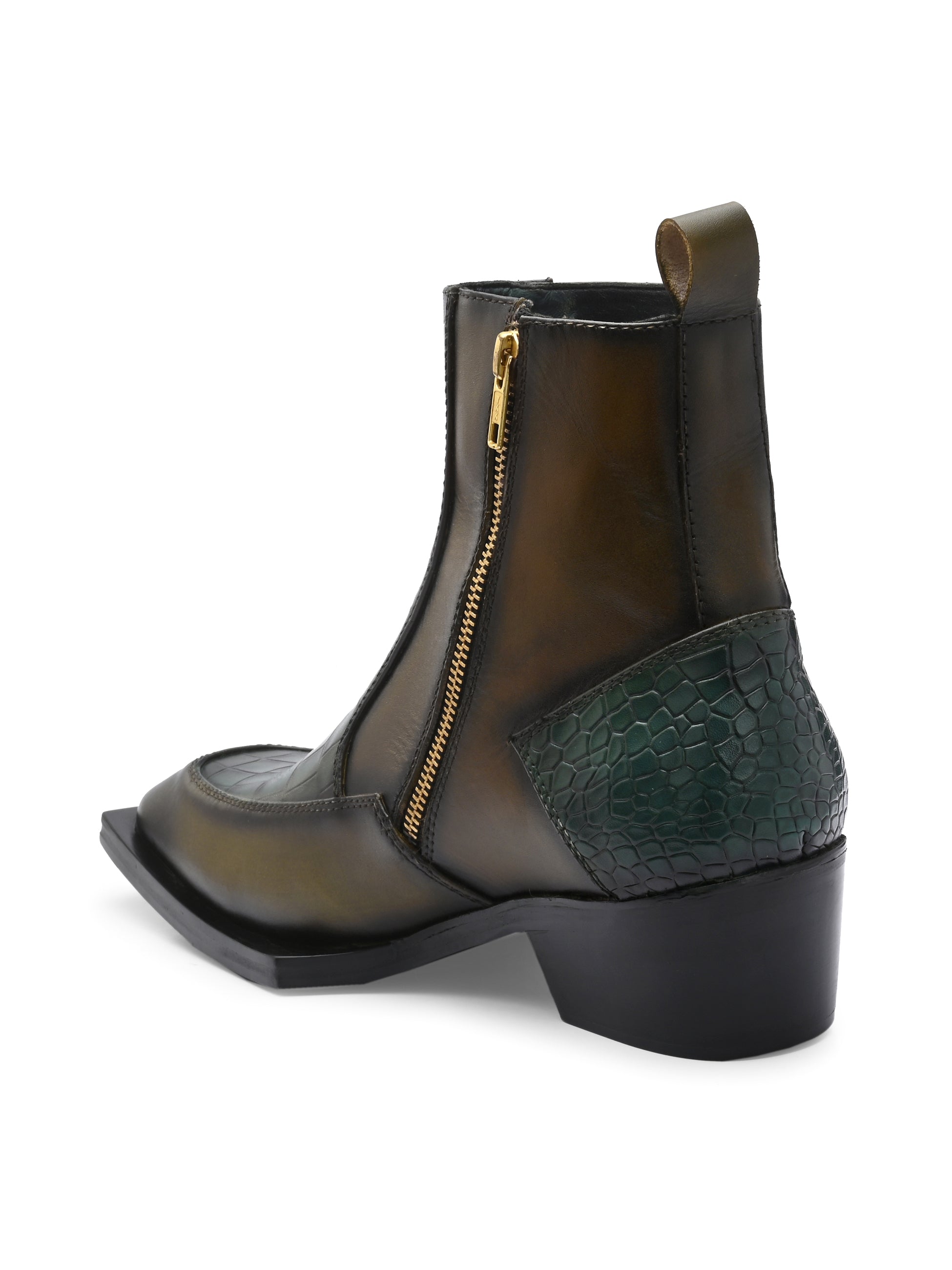 Skrob The Olive Croco Boot