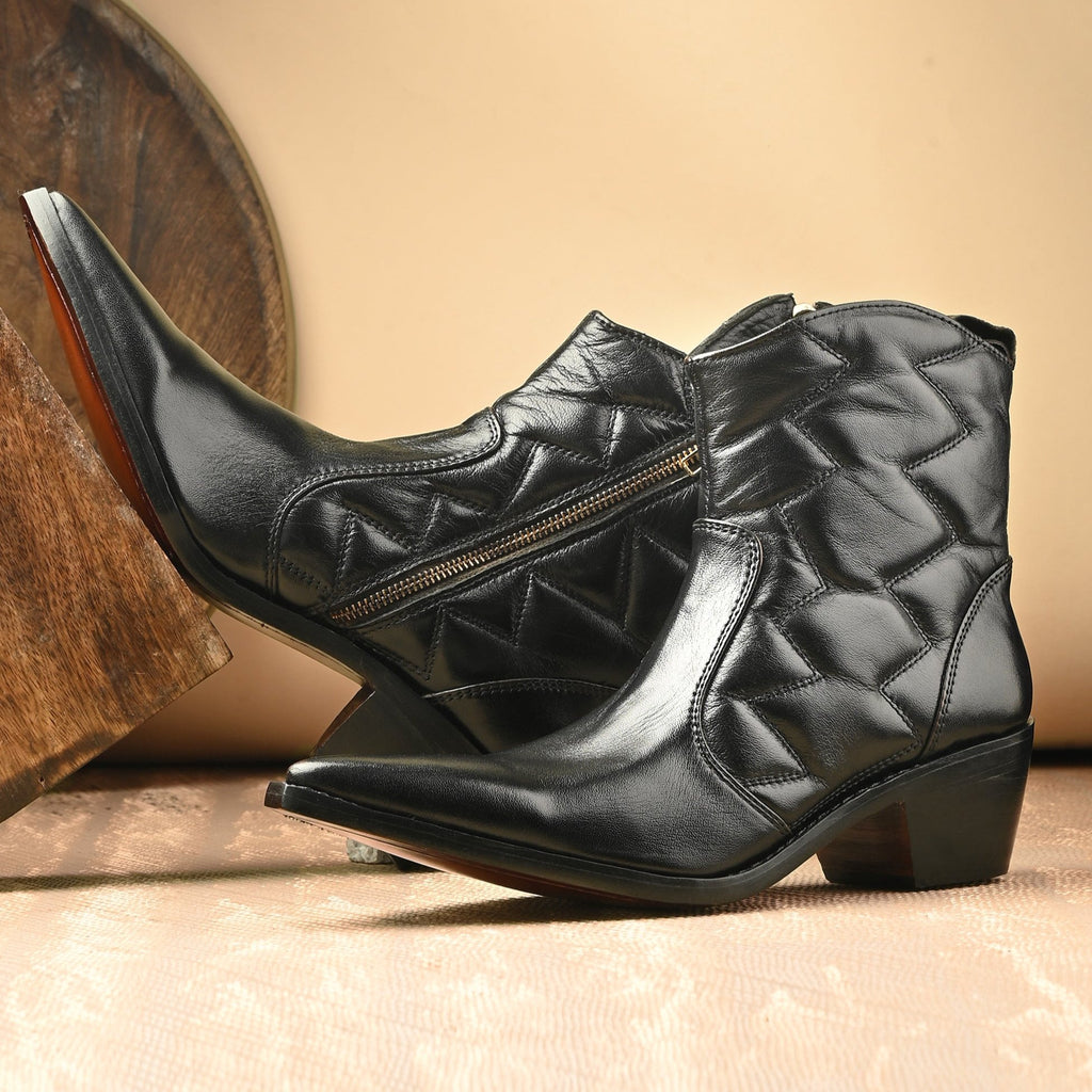 Jordan The Black Check Boot | Ivrah