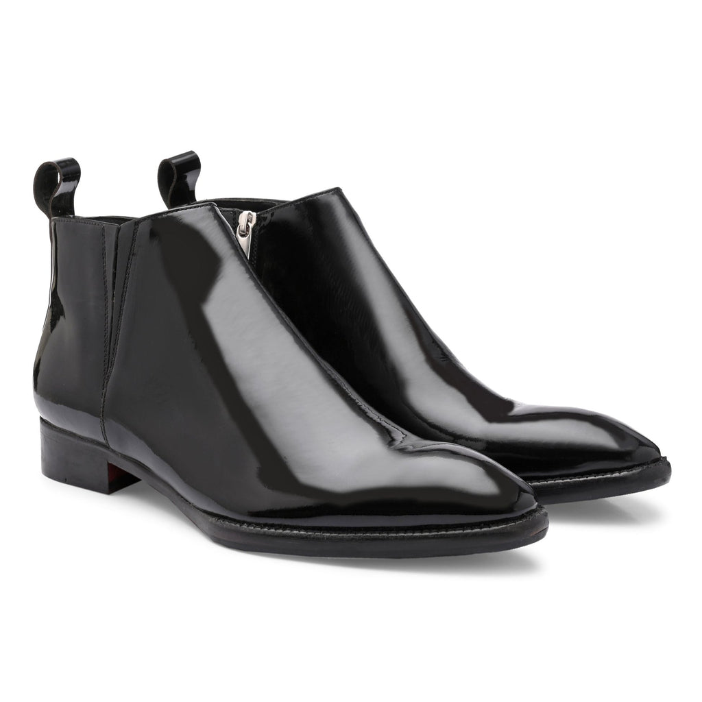 Men's Black Patent Leather Shoes