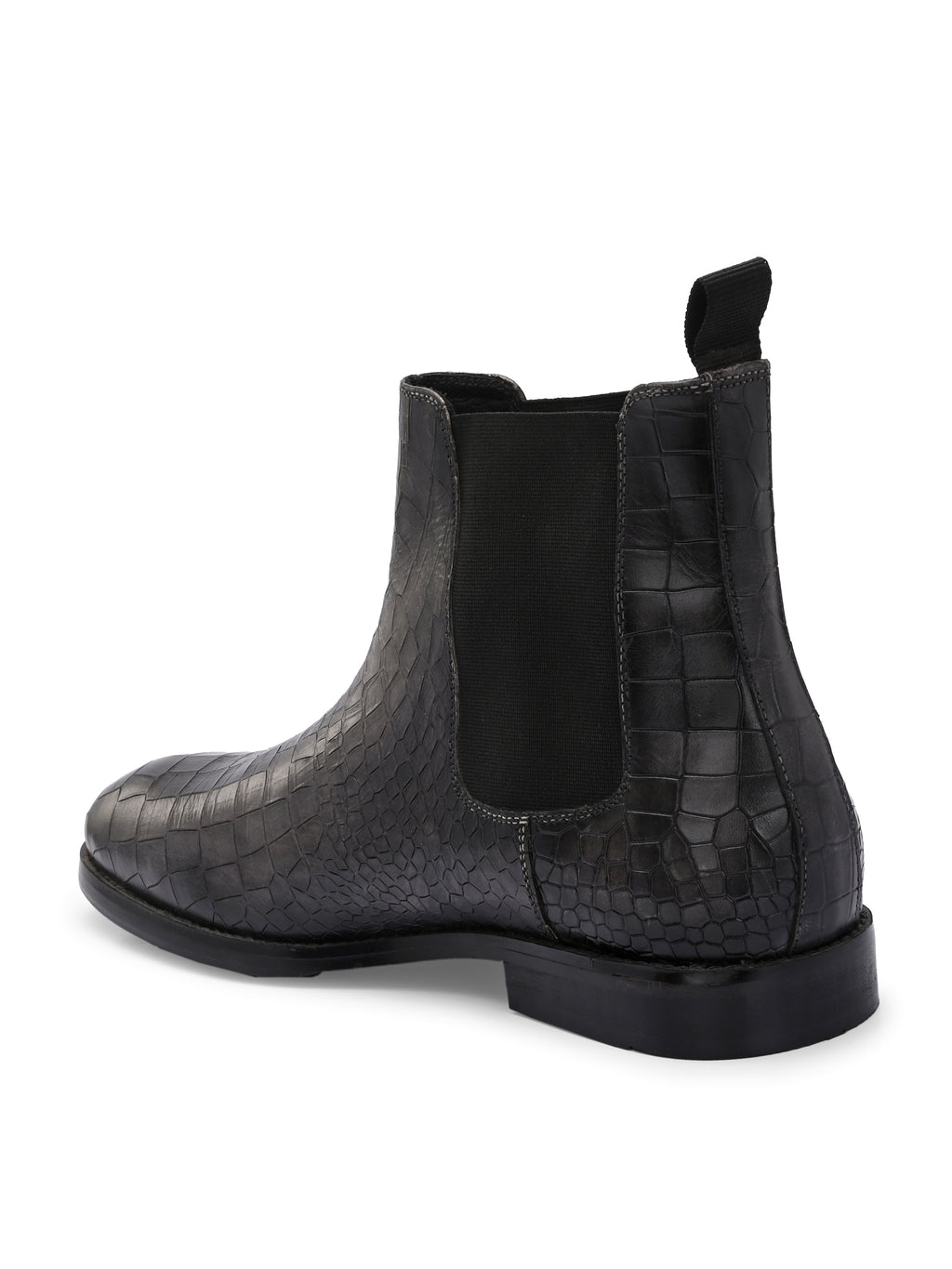 Men's black handpainted boot