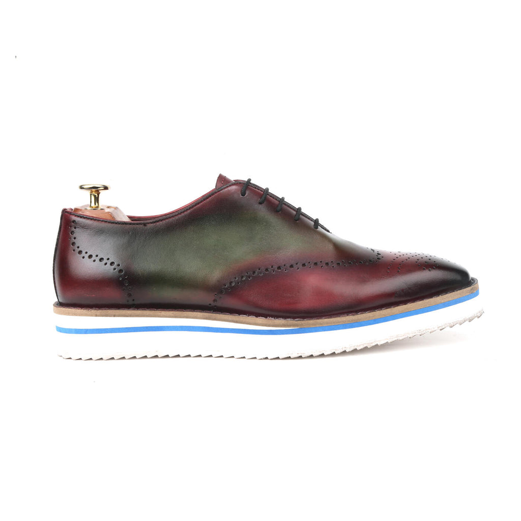 Ugur The Wine and Olive Lace Up | Buy Men's Lace Up Shoes Online
