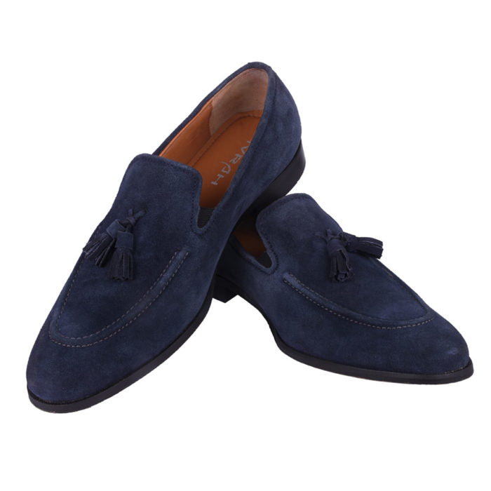 Buy Men's Navy Blue Agustian Loafers online 