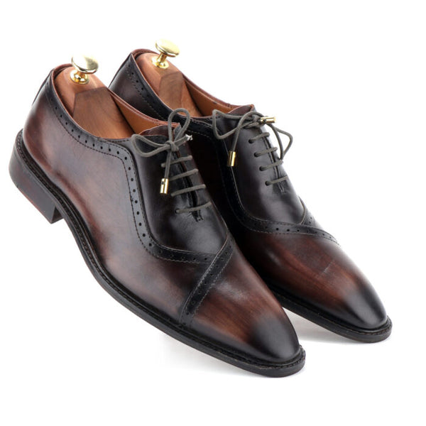 The Lace Up Wooden Touch Brown