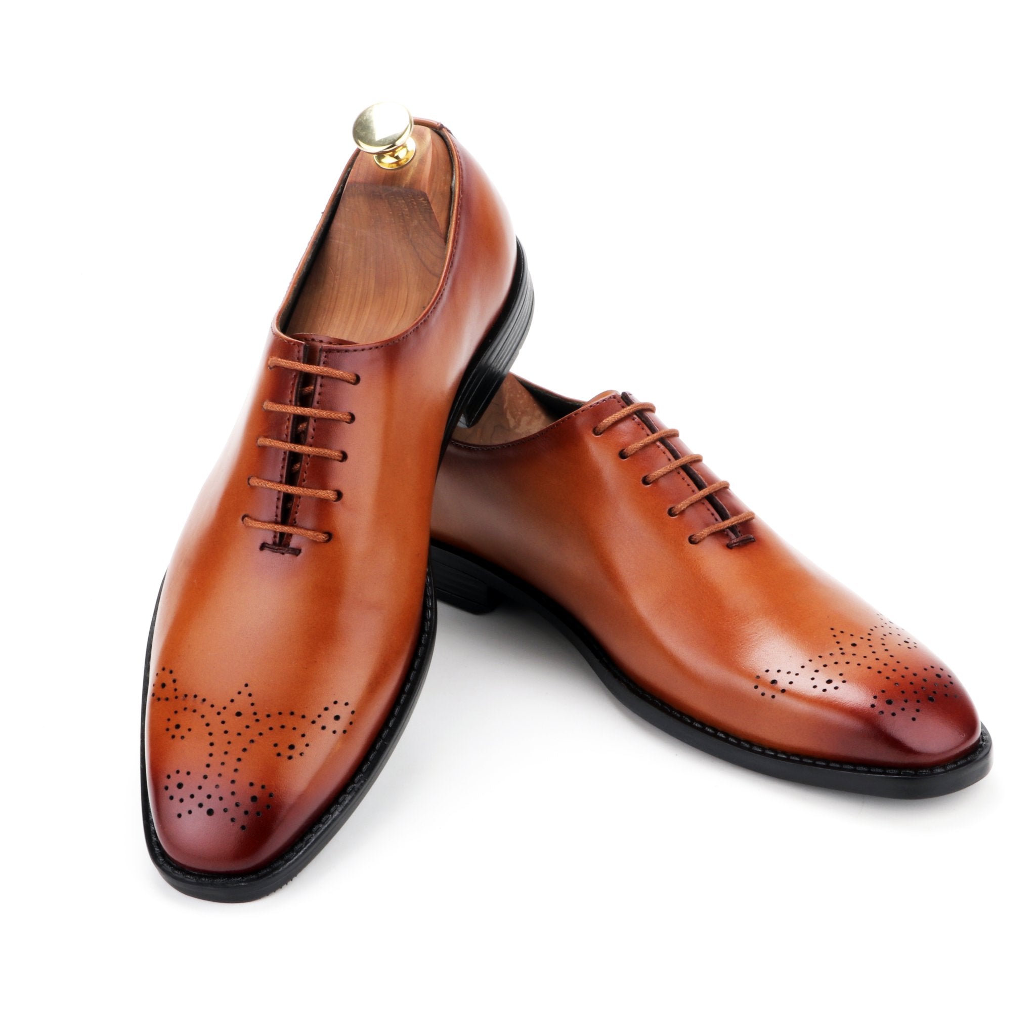 Buy Men Tan Lace Up Formal Shoes Online In India