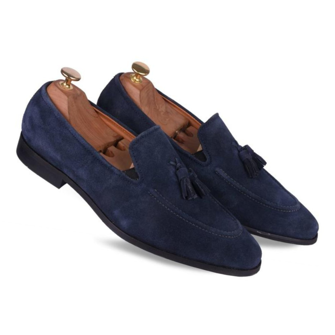 Buy Men's Navy Blue Agustian Loafers online in India