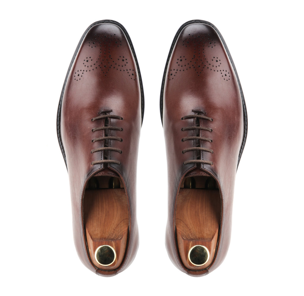 Mens Brown Leather Formal Lace-Up Boots Online