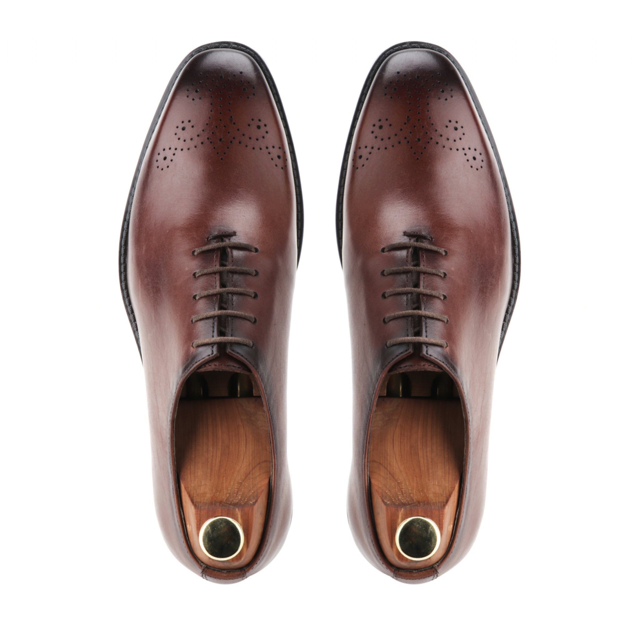 Mens Brown Leather Formal Lace-Up Boots Online