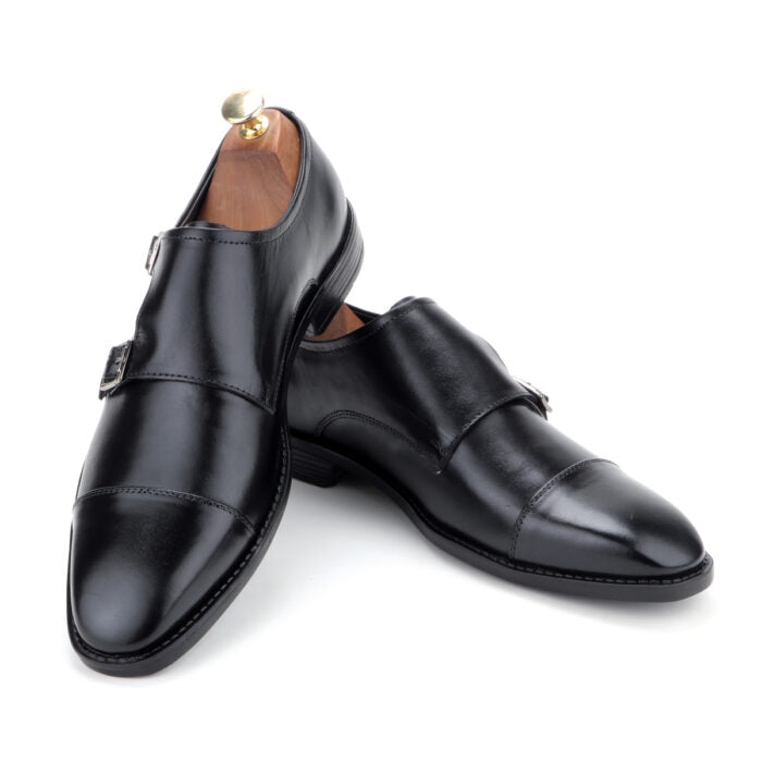 black monk strap shoes online